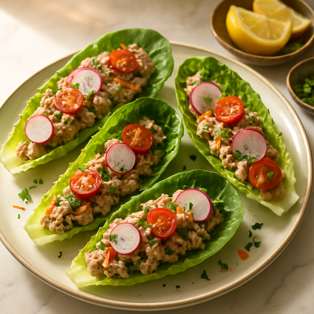 Tuna Salad Lettuce Boats