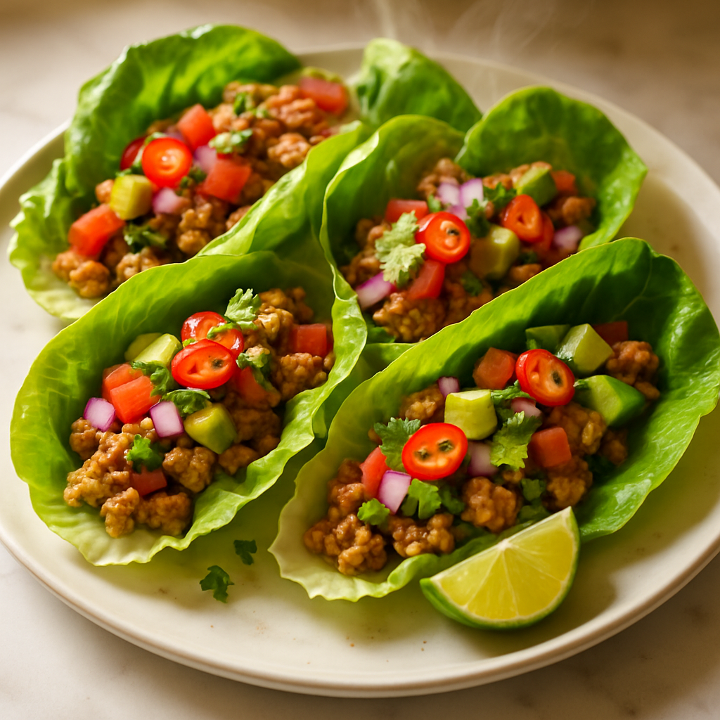 Turkey Lettuce Wrap Tacos