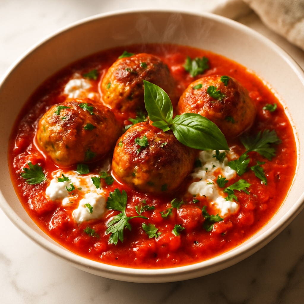 Turkey Meatballs with Cottage Cheese Marinara
