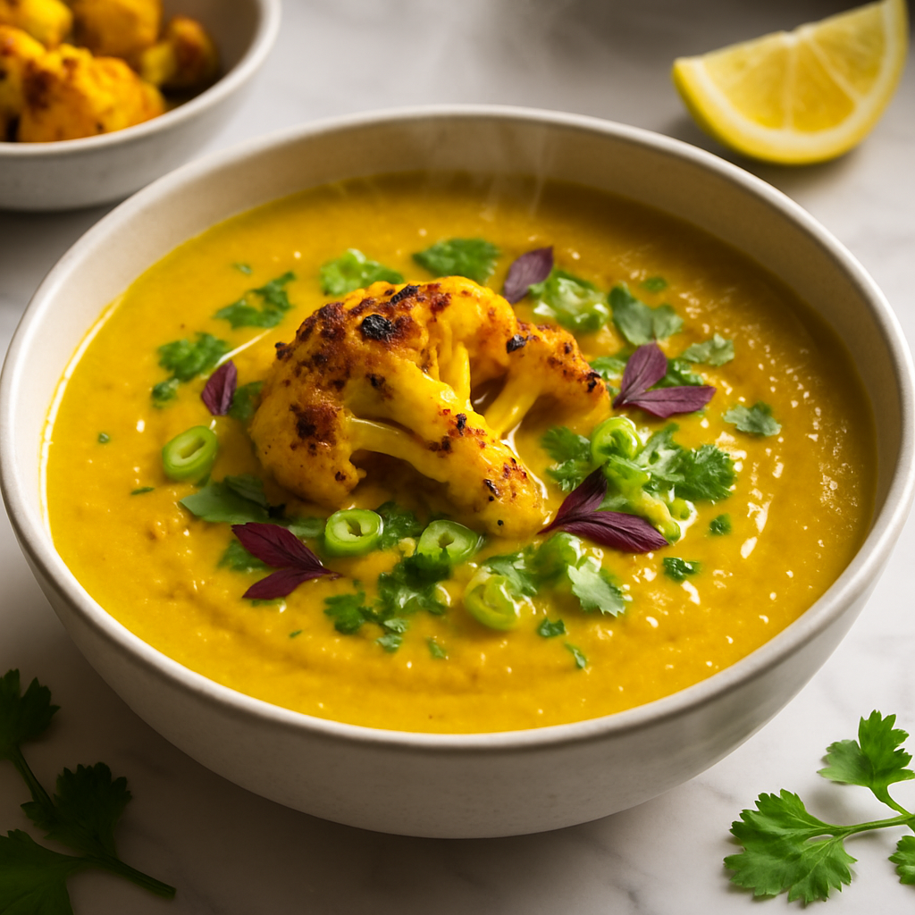 Turmeric Roasted Cauliflower Soup