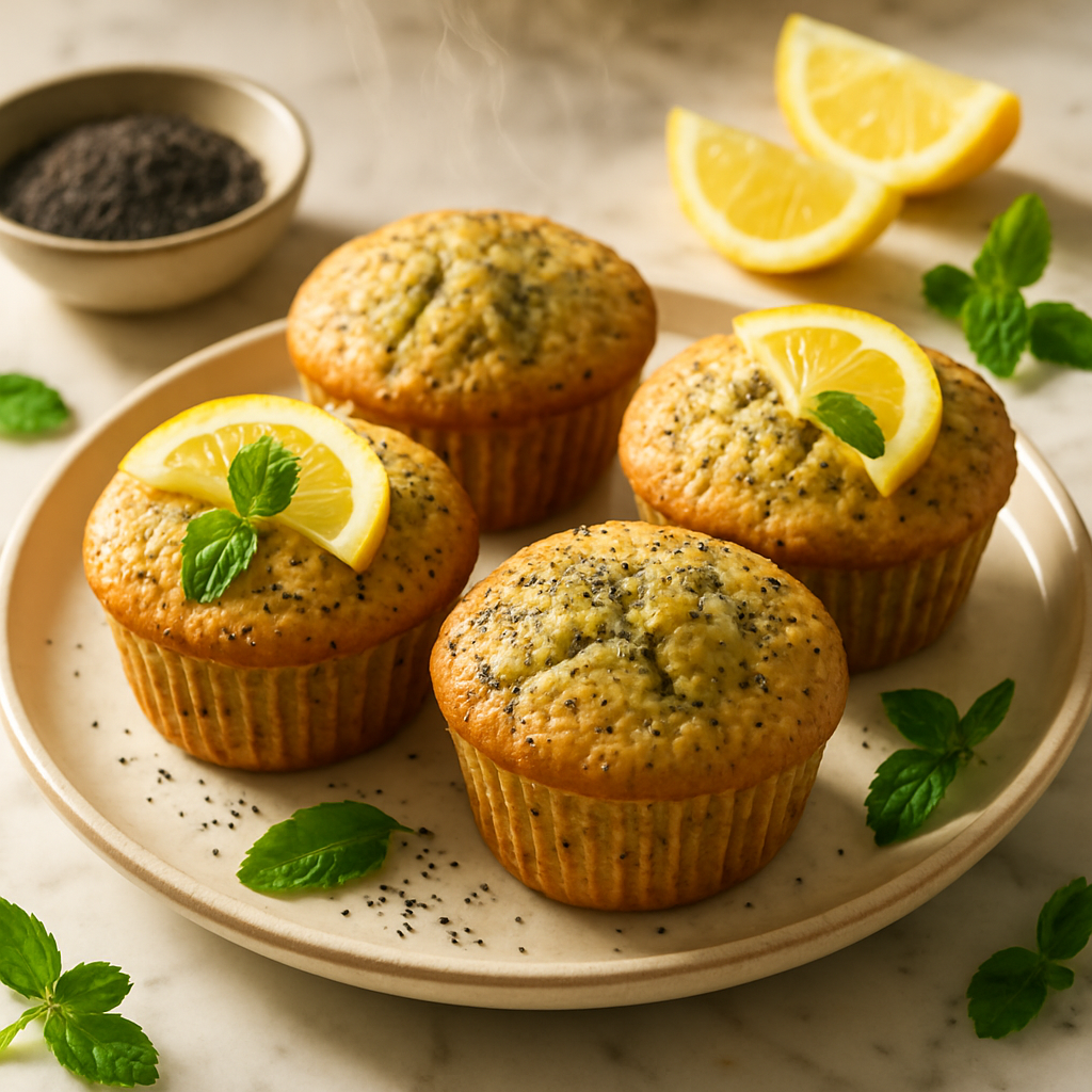 Vegan Lemon Poppy Seed Muffins