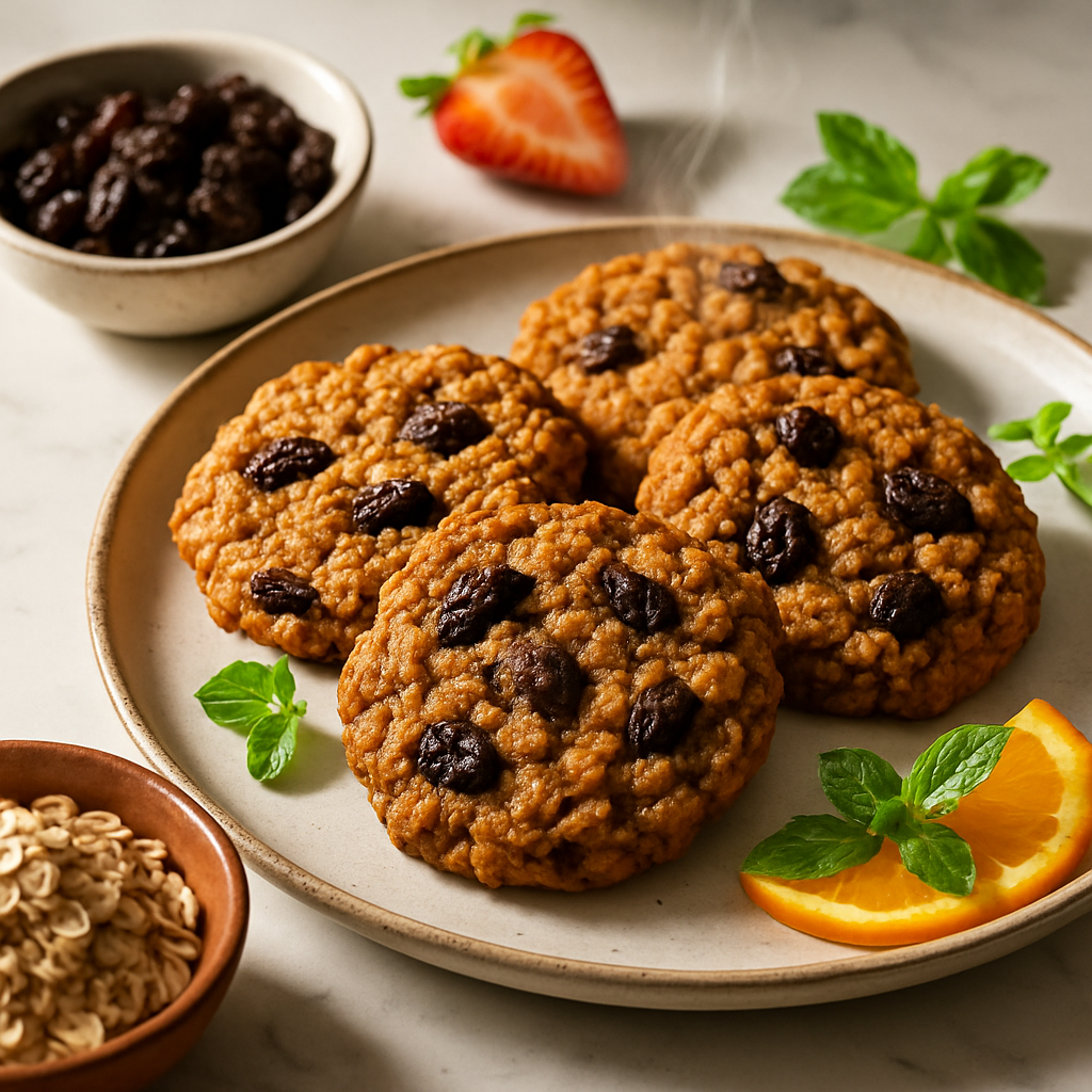 Vegan Oatmeal Raisin Cookies