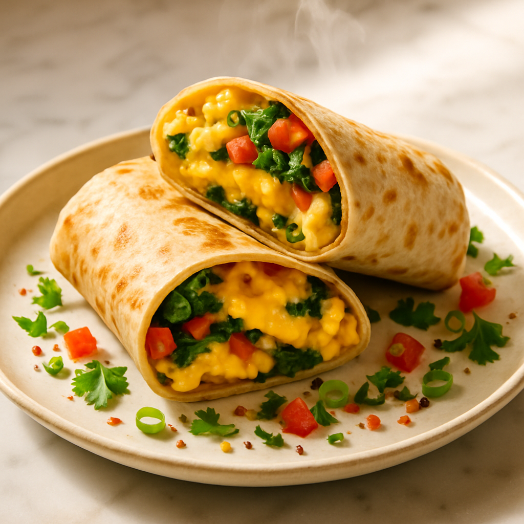 Veggie Egg and Cheese Breakfast Wrap