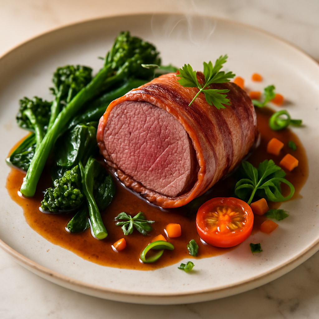 Venison Tenderloin Wrapped in Bacon