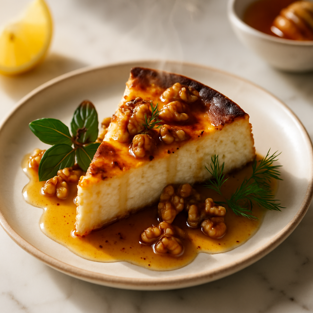 Viral Baked Feta Cheesecake with Honey and Walnuts