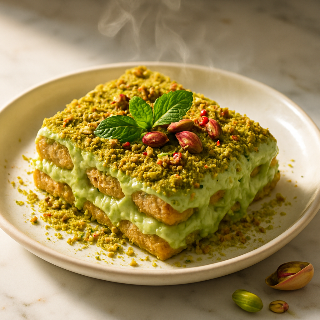 Viral Pistachio Tiramisu Dubai Style