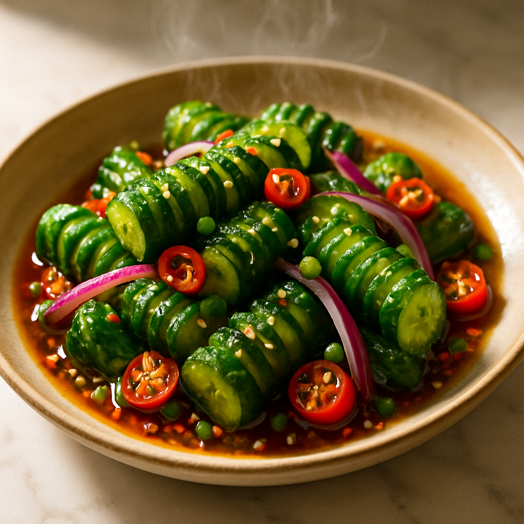 Viral Spiral Cucumber Salad