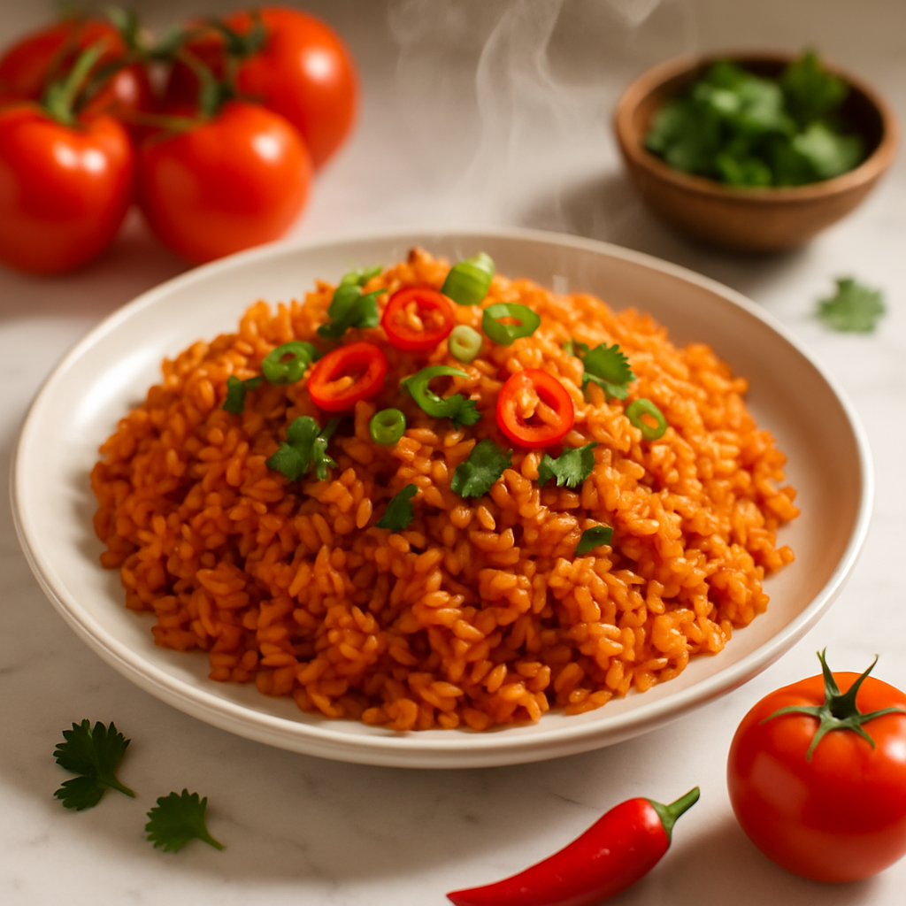 West African Jollof Rice with Tomatoes