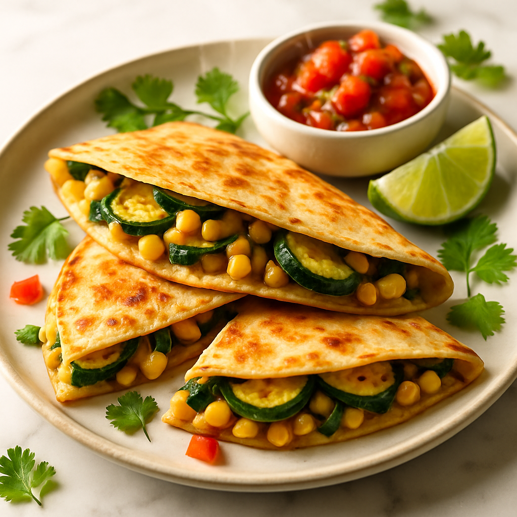 Zucchini and Corn Quesadillas